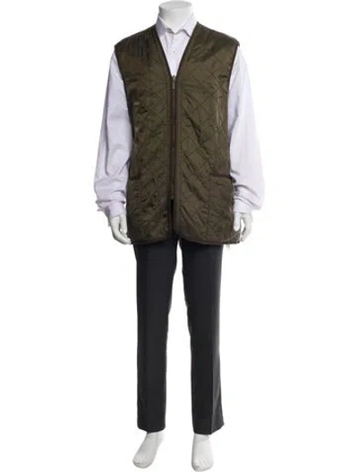 Pre-owned Barbour Vest In Green