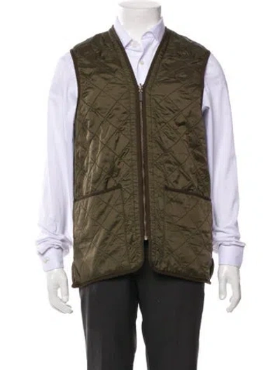 Pre-owned Barbour Vest In Green