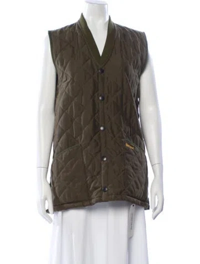 Pre-owned Barbour Vest In Green