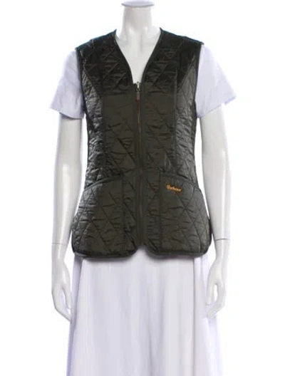 Pre-owned Barbour Vest In Green