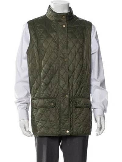 Pre-owned Barbour Vest In Green