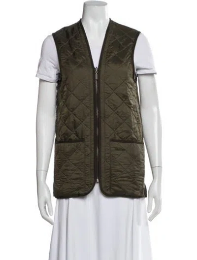 Pre-owned Barbour Vest In Green
