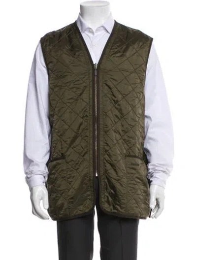 Pre-owned Barbour Vest In Green
