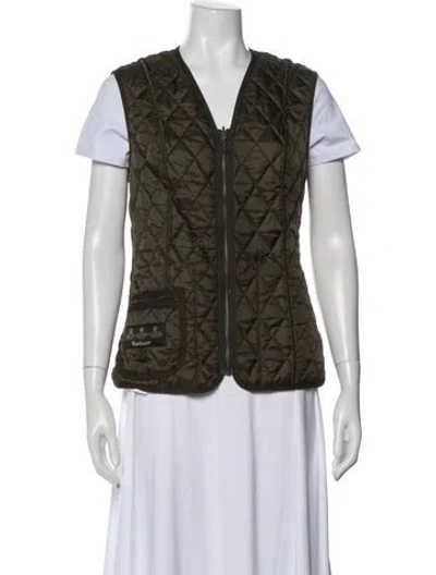 Pre-owned Barbour Vest In Green