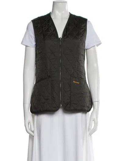 Pre-owned Barbour Vest In Green