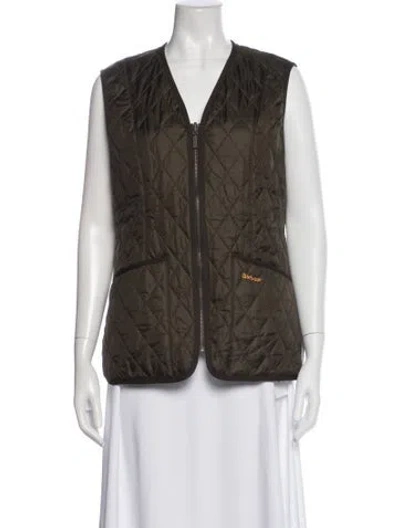 Pre-owned Barbour Vest In Green