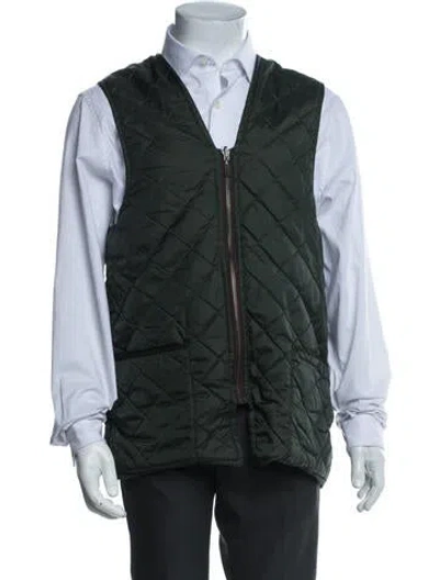 Pre-owned Barbour Vest In Green