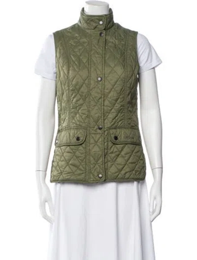 Pre-owned Barbour Vest In Green