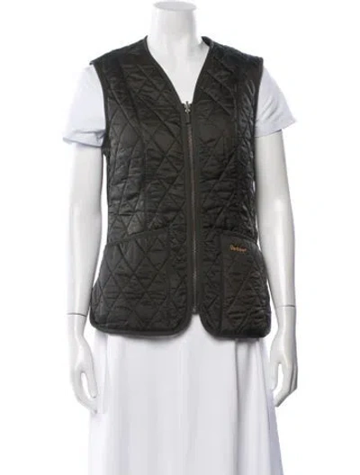 Pre-owned Barbour Vest In Green