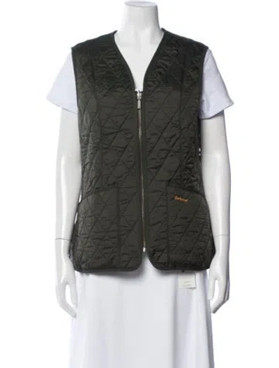 Pre-owned Barbour Vest In Green