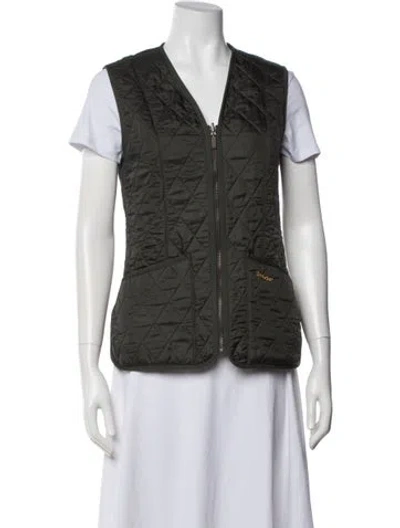 Pre-owned Barbour Vest In Green