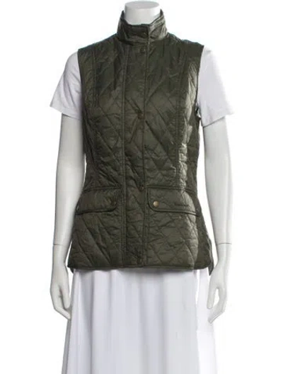 Pre-owned Barbour Vest In Green