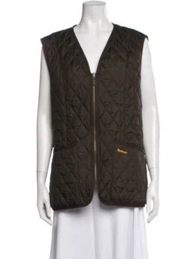 Pre-owned Barbour Vest In Green
