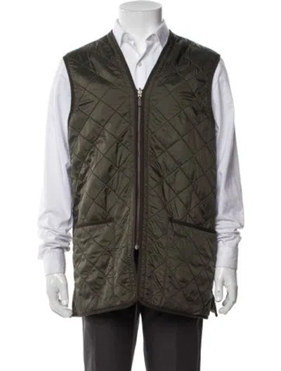 Pre-owned Barbour Vest In Green