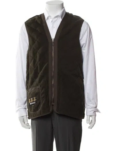 Pre-owned Barbour Vest In Green