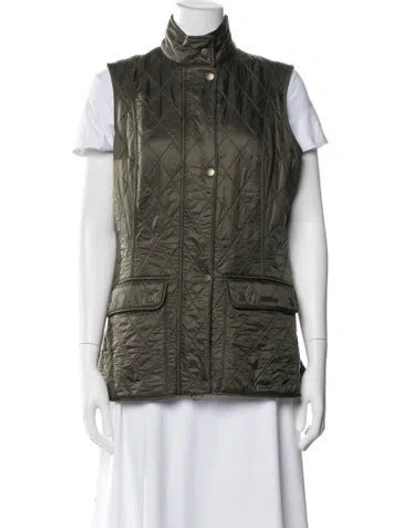 Pre-owned Barbour Vest In Green