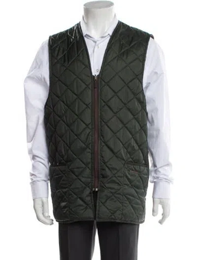 Pre-owned Barbour Vest In Green