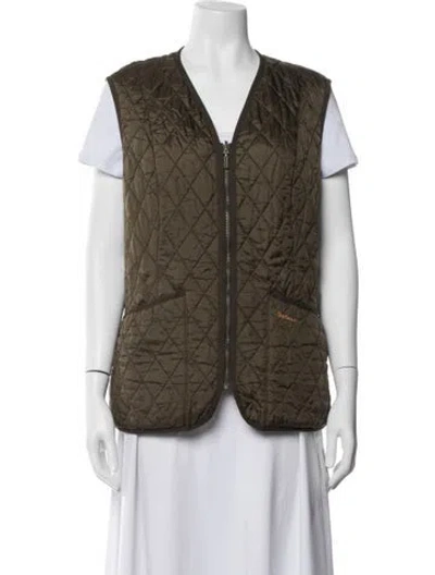 Pre-owned Barbour Vest In Green