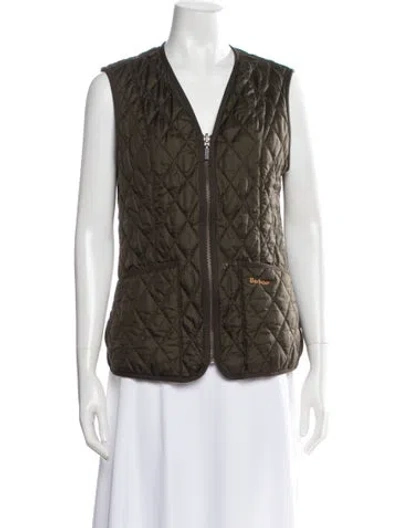 Pre-owned Barbour Vest In Green
