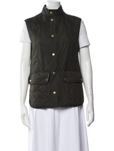 Pre-owned Barbour Vest In Green