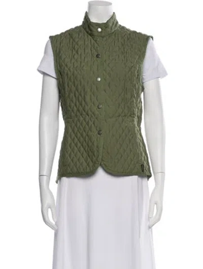 Pre-owned Barbour Vest In Green