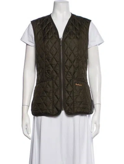 Pre-owned Barbour Vest In Green