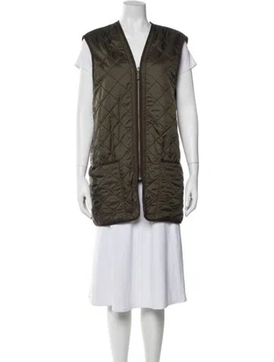 Pre-owned Barbour Vest In Green