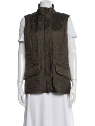 Pre-owned Barbour Vest In Green
