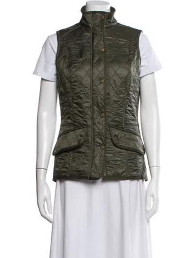 Pre-owned Barbour Vest In Green