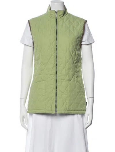 Pre-owned Barbour Vest In Green