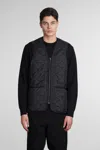 Barbour Zipper Quilted Casual Jacket In Nero