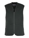 Barbour V-neck Quilted Vest In Light Green