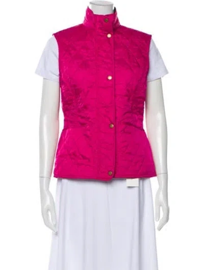 Pre-owned Barbour Vest In Pink