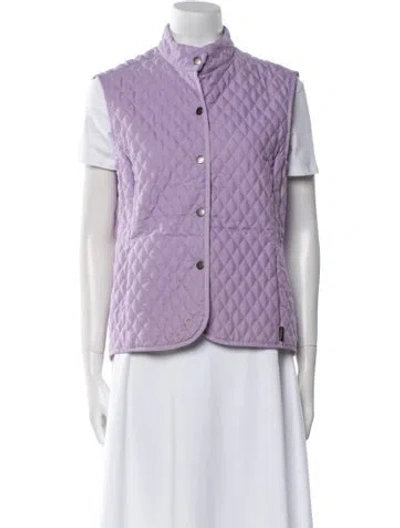 Pre-owned Barbour Vest In Purple
