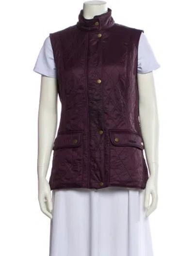 Pre-owned Barbour Vest In Purple