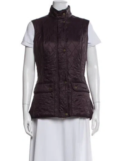 Pre-owned Barbour Vest In Purple