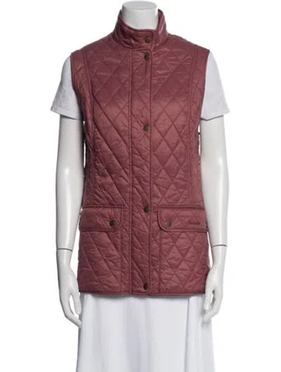 Pre-owned Barbour Vest In Purple