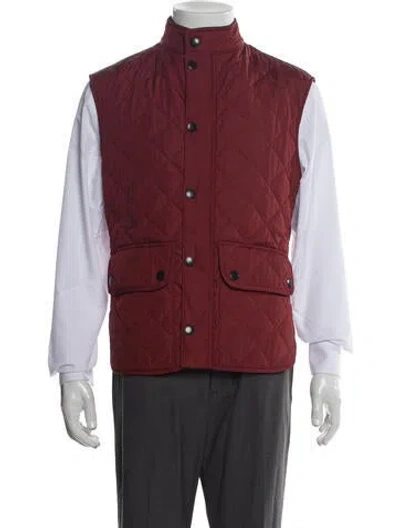 Pre-owned Barbour Vest In Red