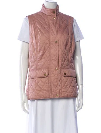 Pre-owned Barbour Vest In Red