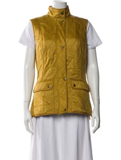 Pre-owned Barbour Vest In Yellow
