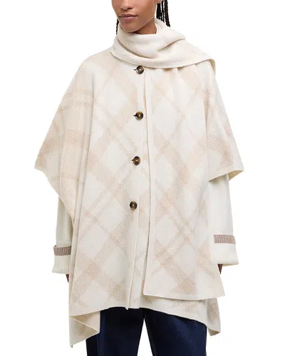 Barbour Vienna Wool Blend Cape Sweater In Neutral