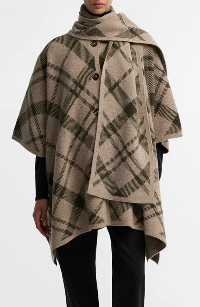 Barbour Vienna Wool Blend Sweater Cape In Multi
