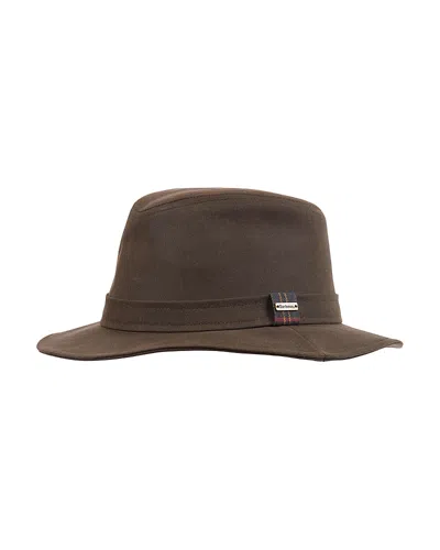 Barbour Vintage Bushman Waxed Cotton Hat In Brown