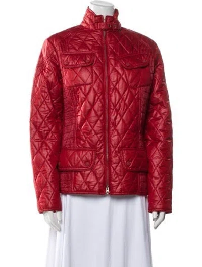 Pre-owned Barbour Vintage Printed Jacket In Red