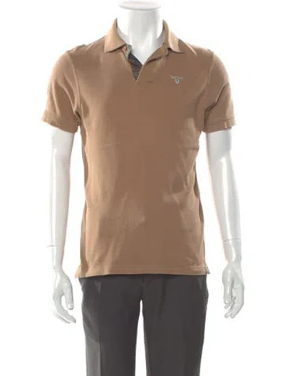 Pre-owned Barbour V-neck Short Sleeve Polo Shirt In Neutral