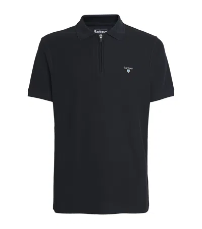 Barbour Logoed Polo Shirt In Black