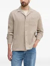 Barbour Waffle-texture Shirt In Neutral