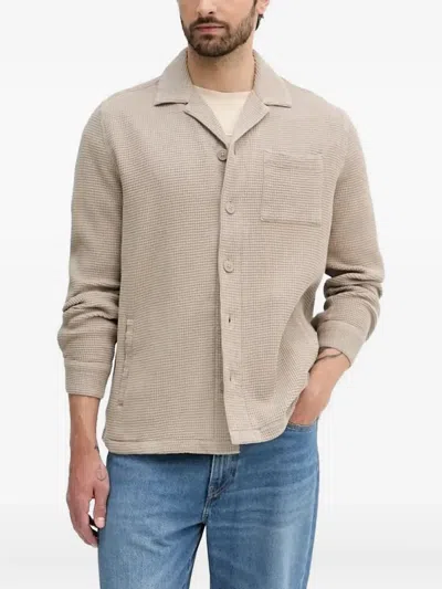 Barbour Waffle-texture Shirt In Neutral