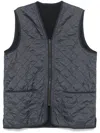 Barbour Navy Blue Padded Waistcoat With Diamond Quilting In Blue
