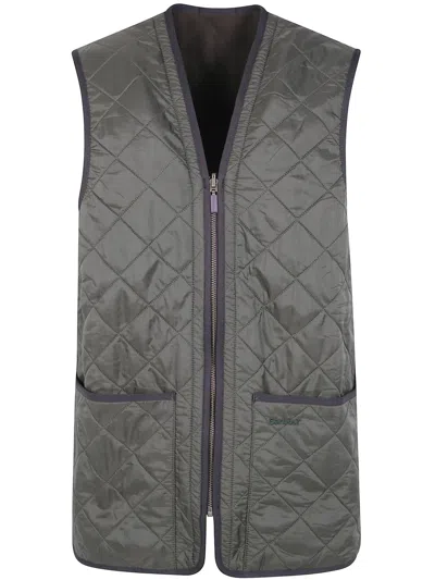 Barbour Waistcoat Zip Liners "polarquilt" In Green